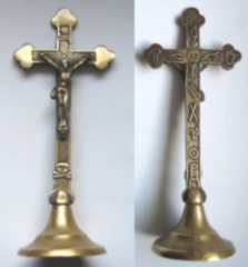brass altar crucifix